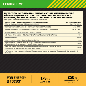 OPTIMUM PRE-WORKOUT SHOT 60ML
