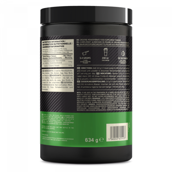OPTIMUM NUTRITION CREATINE 93SERVINGS 317G NEUTRE – Image 2