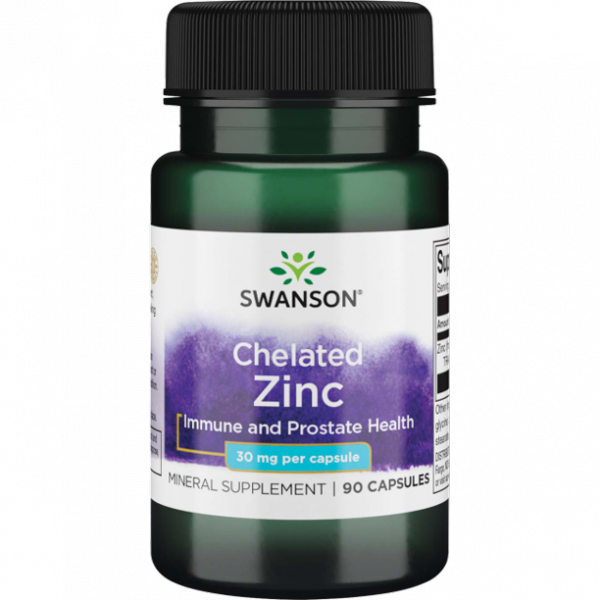 SWANSON ZINC CHELATED 30MG 90CAPS