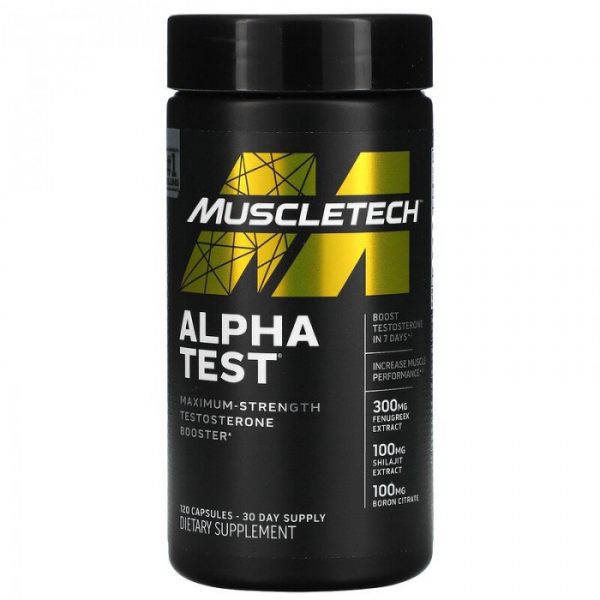 MUSCLETECH ALPHA TEST 120CAPS