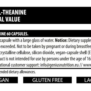 GENIUS L-THEANINE 500MG 60CAPS