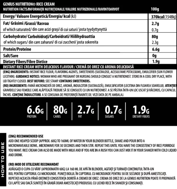 GENIUS CREME DE RIZ 1KG VANILLE – Image 2