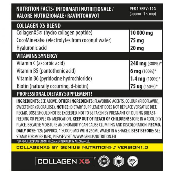 GENIUS COLLAGEN X5 360G 30SERVINGS – Image 2