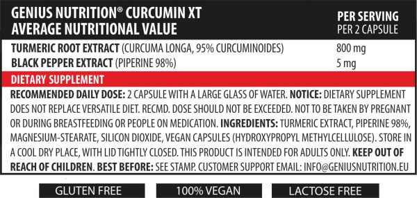 GENIUS CURCUMIN XT 90CAPS – Image 2