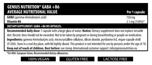 GENIUS GABA +B6 90CAPS – Image 2