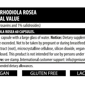 GENIUS RHODIOLA ROSEA 60CAPS