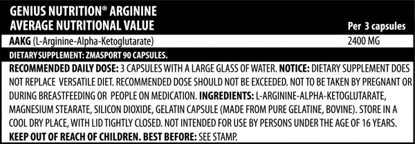 GENIUS ARGININE 90CAPS – Image 2