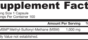 JARROW FORMULAS MSM 100CAPS