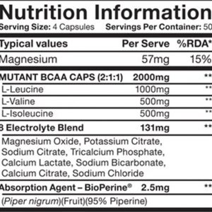 MUTANT BCAA 200CAPS